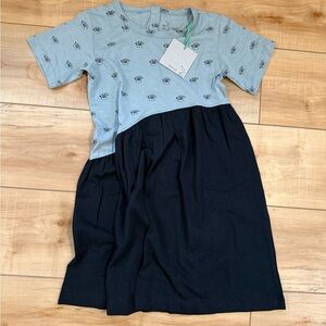 Kate Quinn Gray Short Sleeve Shirt with Phone Pattern
